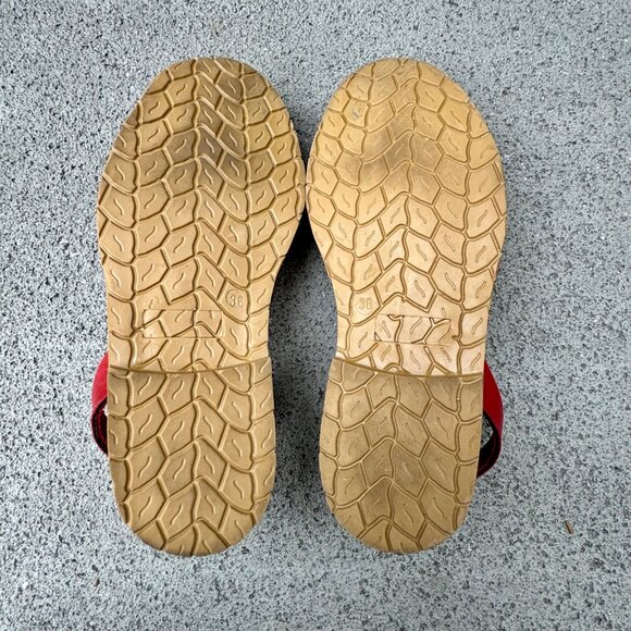 CALAXINI Classic Avarca Womens Shoes 36 6 Red Sandals Slingback Slides Spain - Picture 6 of 7